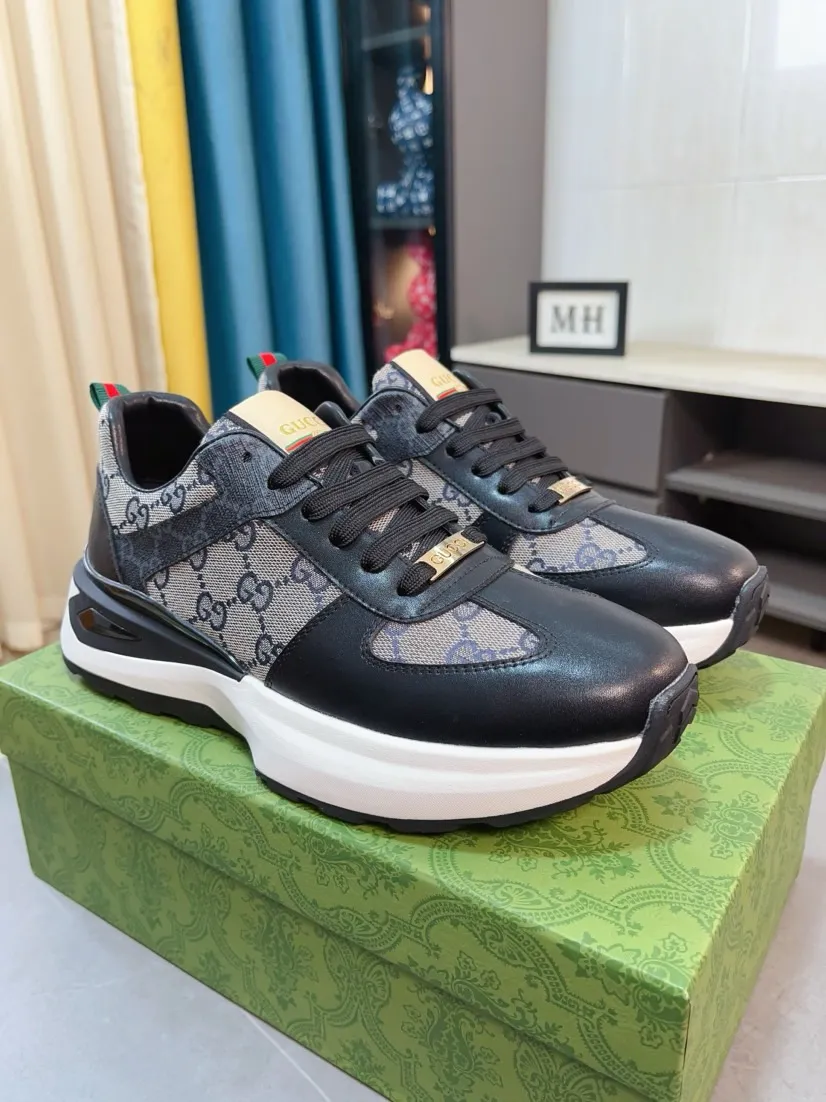 Men's shoes 💰438🌹🌹[GUCCI] Gucci's new lace-up casual men's shoes are on the market first, and the materials and workmanship are superior to all versions on the market. The highest quality shipped first-layer cowhide with imported original perforated materials➕Genuine leather lining, privately molded soft outsole, high foot comfort, imported special materials highlight the brand's unique charm, high-end customization 38-44